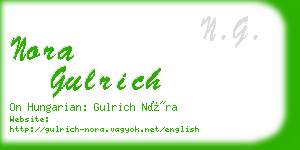 nora gulrich business card